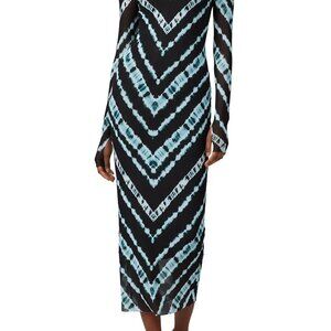 AFRM Shailene Dress in Blue Tie Dye print Size Medium